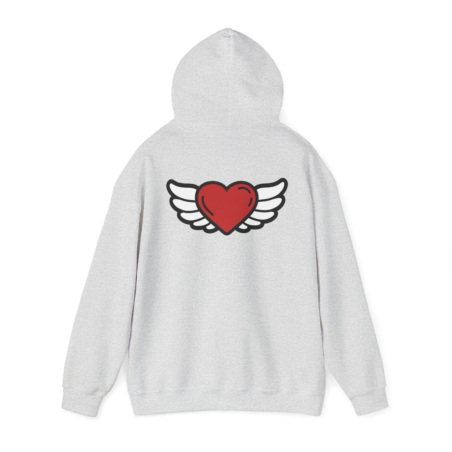 Angel Wings Heart Hoodie - Unisex Heavy Blend™ Sweatshirt for Love & Comfort