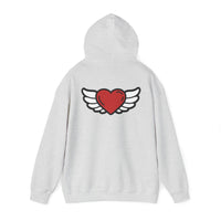 Angel Wings Heart Hoodie - Unisex Heavy Blend™ Sweatshirt for Love & Comfort