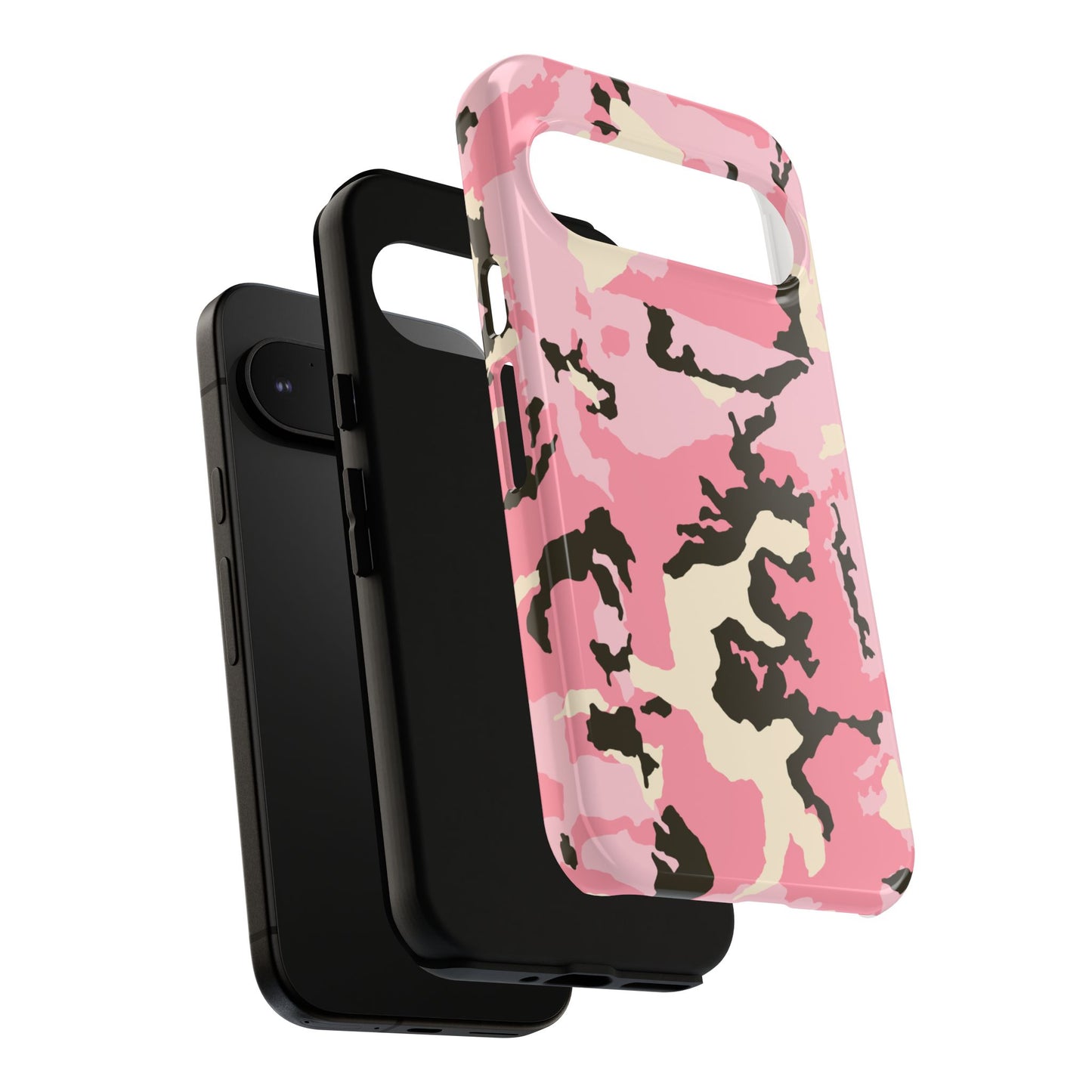 Stylish Tough Phone Case – Pink Camo Design for Bold Protection  Make a statement while keeping your phone safe with this eye-catching pink camouflage case that blends fashion with durability.