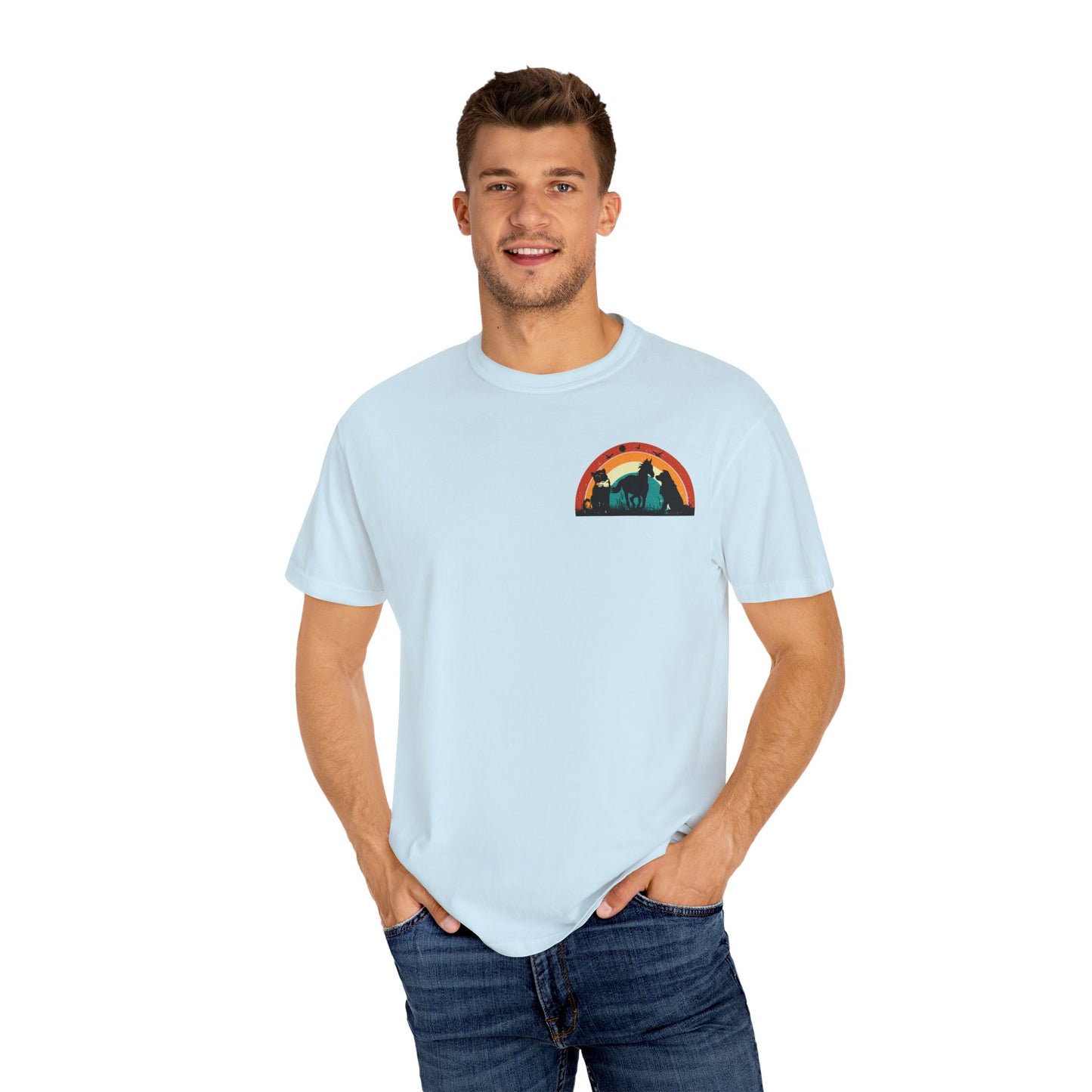 Rainbow Animal Scene Unisex T-Shirt - Nature Lover's Gift