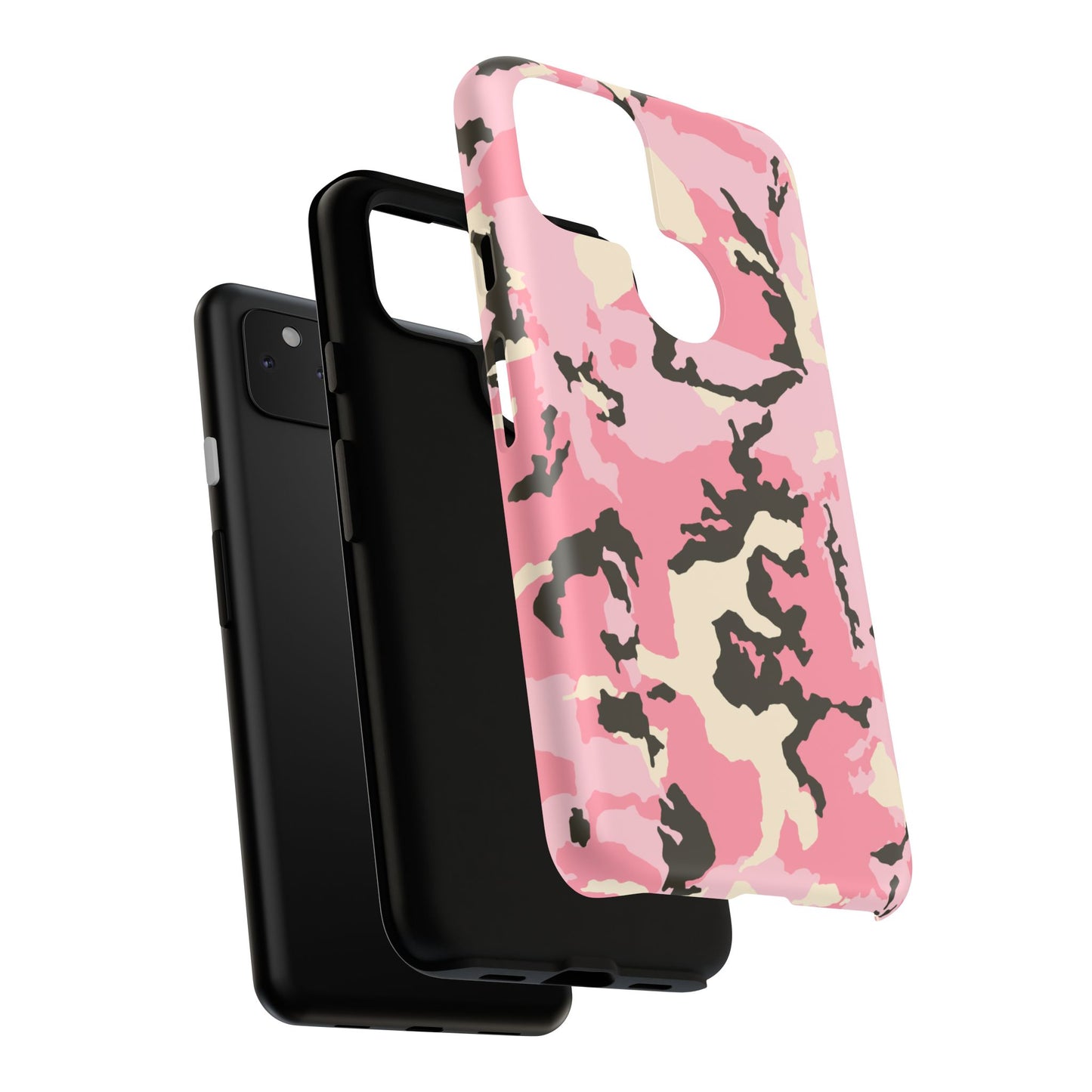 Stylish Tough Phone Case – Pink Camo Design for Bold Protection  Make a statement while keeping your phone safe with this eye-catching pink camouflage case that blends fashion with durability.