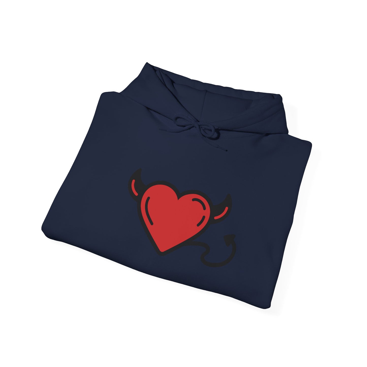 Devilish Heart Hoodie - Unisex Heavy Blend™ Sweatshirt for Fun-Loving Spirits