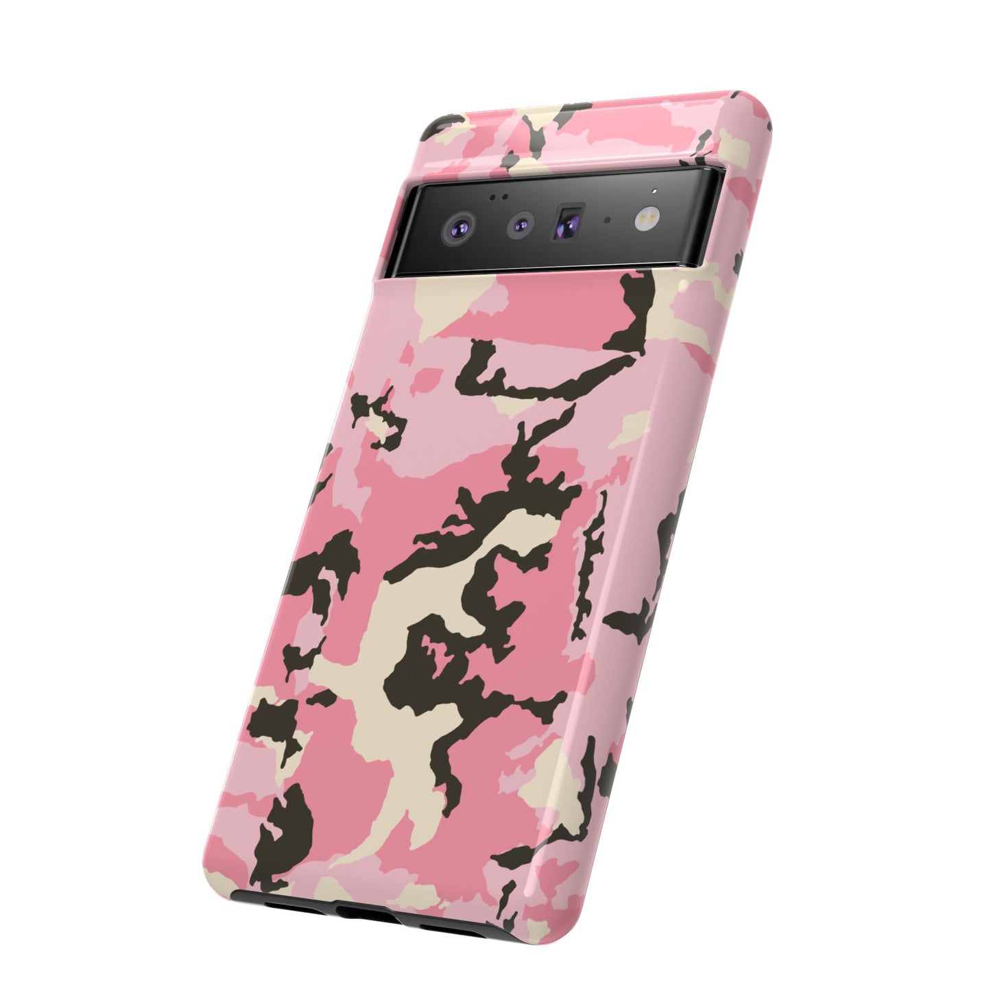 Stylish Tough Phone Case – Pink Camo Design for Bold Protection  Make a statement while keeping your phone safe with this eye-catching pink camouflage case that blends fashion with durability.