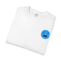 Unisex Garment-Dyed T-Shirt with Sad Emoji Design