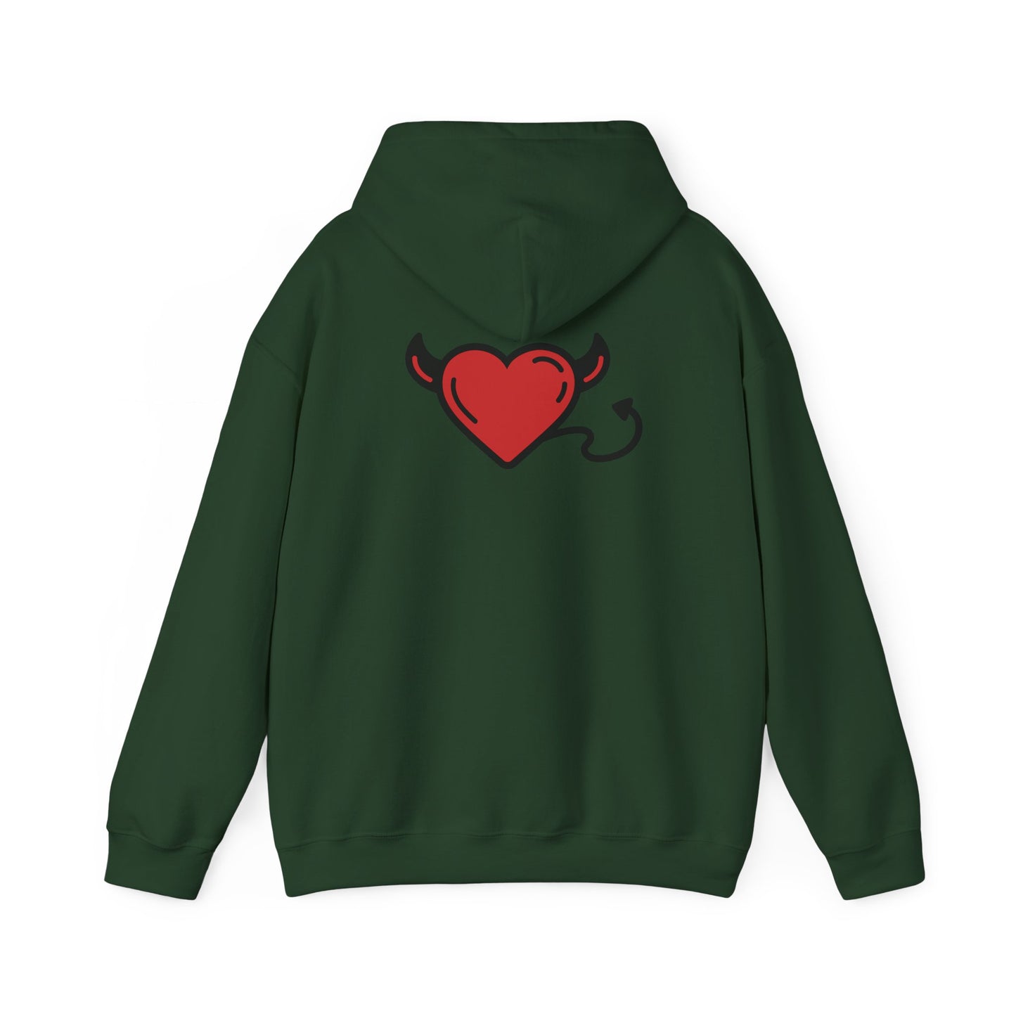 Devilish Heart Hoodie - Unisex Heavy Blend™ Sweatshirt for Fun-Loving Spirits