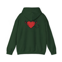 Devilish Heart Hoodie - Unisex Heavy Blend™ Sweatshirt for Fun-Loving Spirits