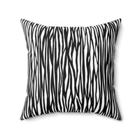 Chic Zebra Print Pillow - Stylish Home Decor, Accent Pillow, Black and White Pillow, Modern Couch Accessory, Animal Print Cushion