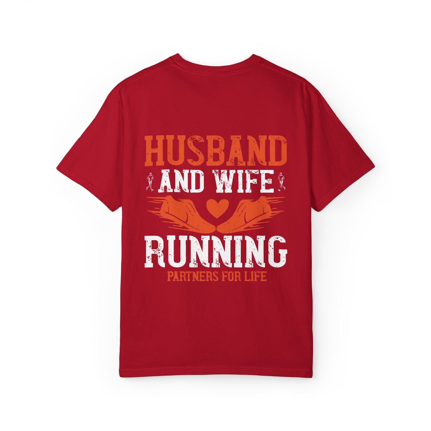 Unisex Husband and Wife Running T-Shirt - Partners for Life - Casual Gift for Couples