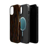 Stylish Magnetic Tough Phone Case - Bold Striped Design