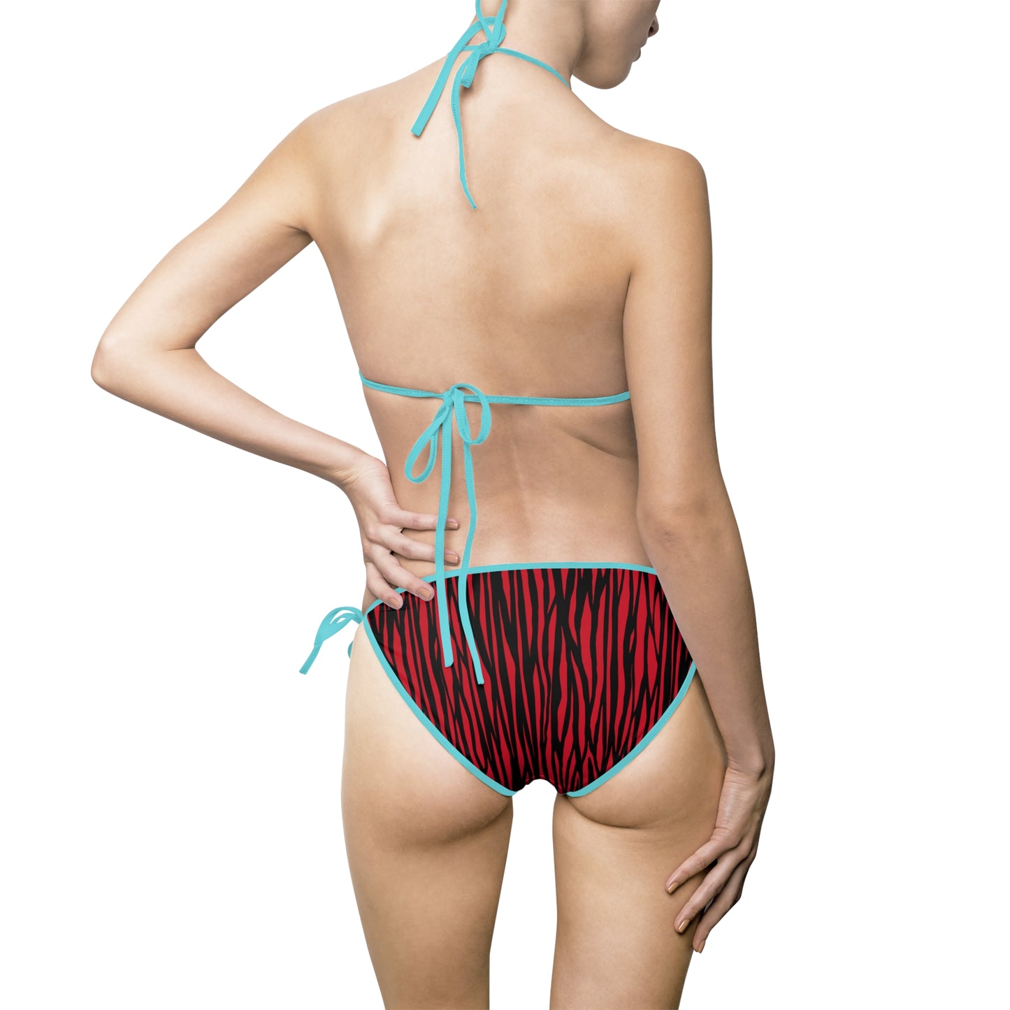 Bold Zebra Print Women's Bikini Swimsuit - Perfect for Summer Fun