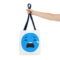 Emotional Expression Tote Bag - Cute Sad Face Design