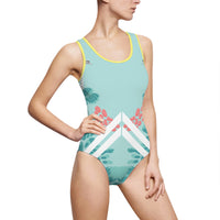 Tropical Floral Women's Swimsuit - Classic One-Piece with Vibrant Design