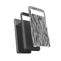 Tough Cases: Stylish Black and White Zebra Print Phone Case