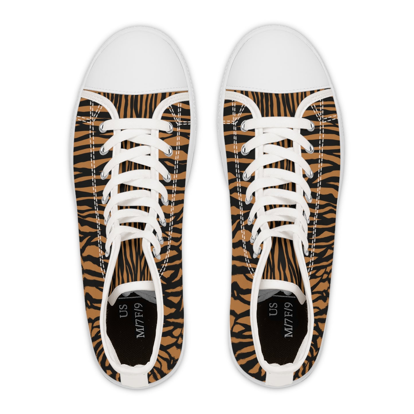 Tiger Print High Top Sneakers for Women - Bold and Stylish Footwear