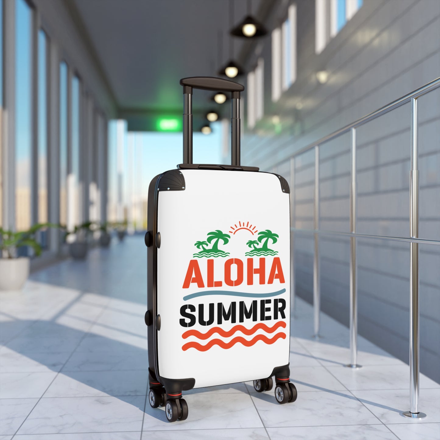 Stylish Travel Suitcase with Aloha Summer Design, Vacation Luggage for Adventure Seekers, Beach Trip Essentials, Summer