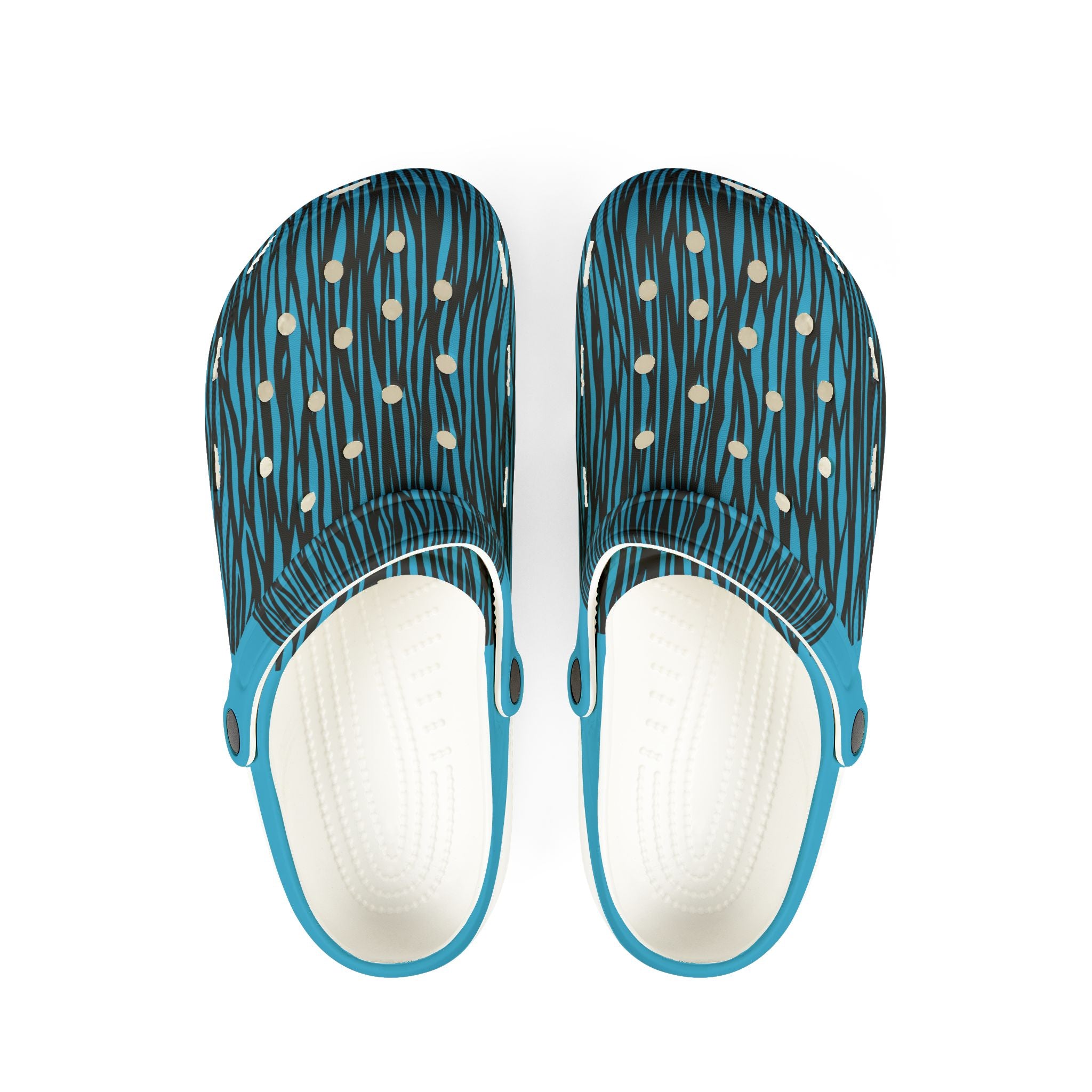 Stylish EVA Foam Rubber Clogs with Bold Tiger Stripes